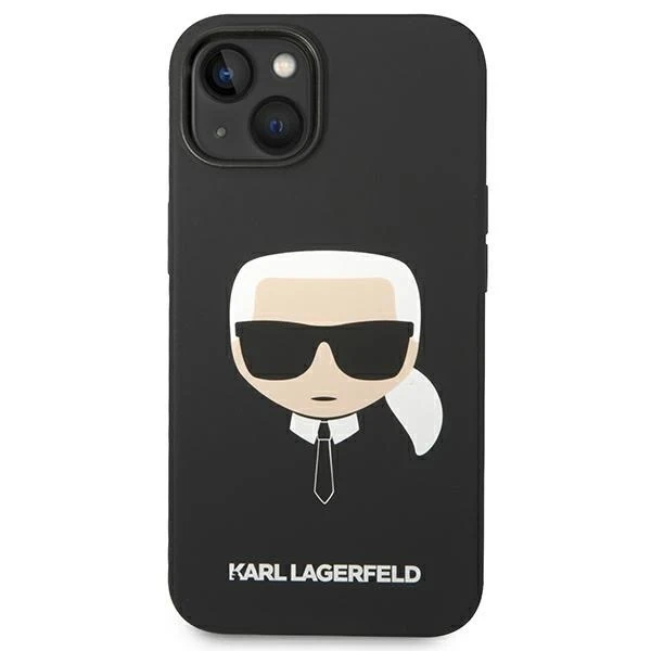 Etui Karl Lagerfeld KLHCP14MSLKHBK na iPhone 14 Plus 6,7" pevné puzdro Silikónová Karl`s Head